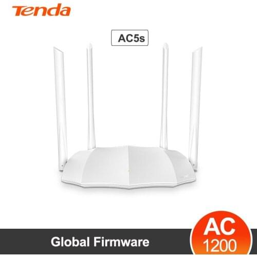 Tenda AC5S Dual-Band 2.4G 5GHz 1167Mbps Wireless WiFi Router AC1200 Wireless Repeater With 4*6dBi Antennas Multi-language APP