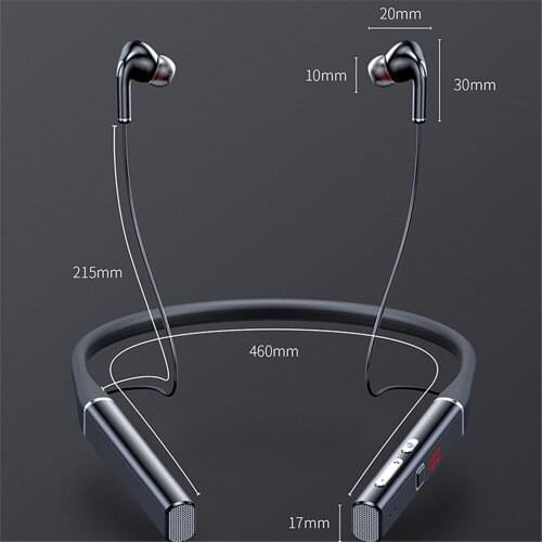 EARDECO 80 Hours Endurance Bluetooth Headphone Bass Wireless Headphones Stereo Neck Headset with Microphone Magnetic TF Card EQ