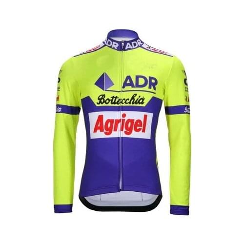 ADR AGRIGEL BOTTECCHIA Retro Classic Men Spring Summer Cycling Jerseys Long Sleeve Racing Bicycle Clothing Maillot Ropa Ciclismo