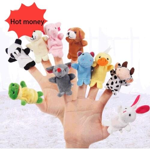 Creative Childrens Mini Plush Finger Doll Baby Baby Cartoon Animal Finger Toy