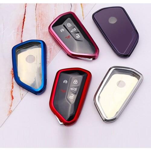 Soft TPU Car Remote Key Case Cover Holder Fob For VW Volkswagen Golf 8 2020 for Seat Leon 4 Tarraco Ateca 2020 Car Accessories