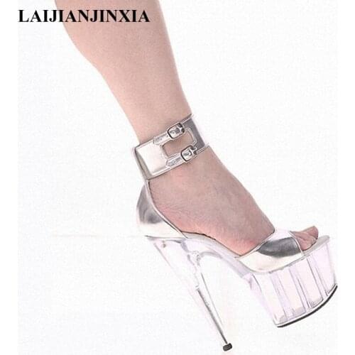New 15CM crystal high heels/romance sweet bride shoes/model runway show shoes/party princess Dance Shoes