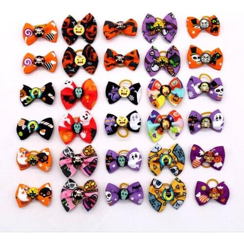 New bowknot Halloween pet headdress pet Halloween scalp bands are available in large quantities from stock 100pcs