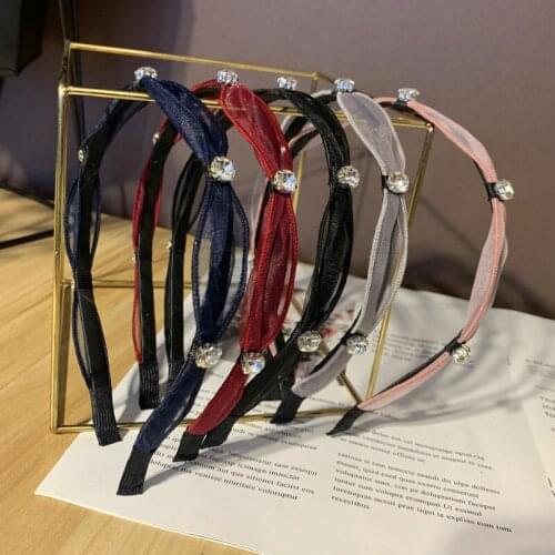 Korean Boutique Hairband Cloth Diamond Knot Headband Women Girls Hair Head Hoop Band Accessories For Women Scrunchy Hairbands