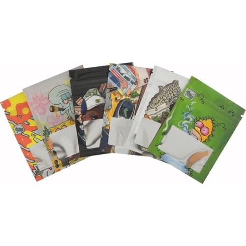 6x8cm Resealable Smell Proof Mylar Zip Lock Bag Flat Aluminum Foil Small Pouches For Cookies Food Safe Ziplock Package Bags