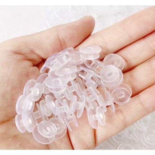 Wholeslae 100PCS Transparent Buttons Plastic Buckles Crocs Charm For Kids DIY Shoes Charms Slipper Croc Handmade Accessories