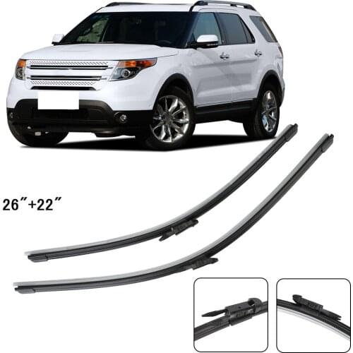 Windshield Windscreen Wiper Blades For Ford Explorer 2011-2019 Front Window Wiper Car Accessories 26"+22"