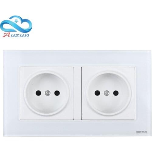 High quality european style two way switch socket wall outlet european-style socket panel 86 dark double socket