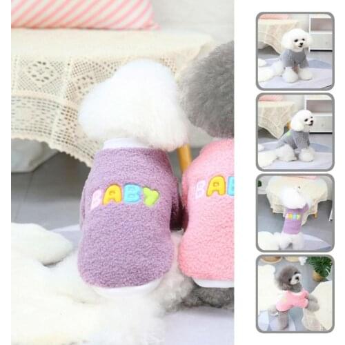 Puppy Sweater Stylish Pet Clothes Plush Soft Texture Ingenious Pet Dog Apparel with Baby Letter Print