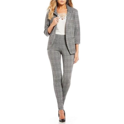 Women Skinny Pants Checkered Striped Patchwork Pant Winter Sport Running Elastic Waist Slim Long Trousers Casual Bottoms