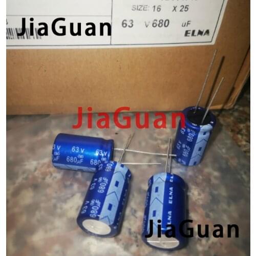 10pcs NEW ELNA RE3 63V680UF 16X25MM audio electrolytic capacitor 680uF/63V blue robe 680UF 63V