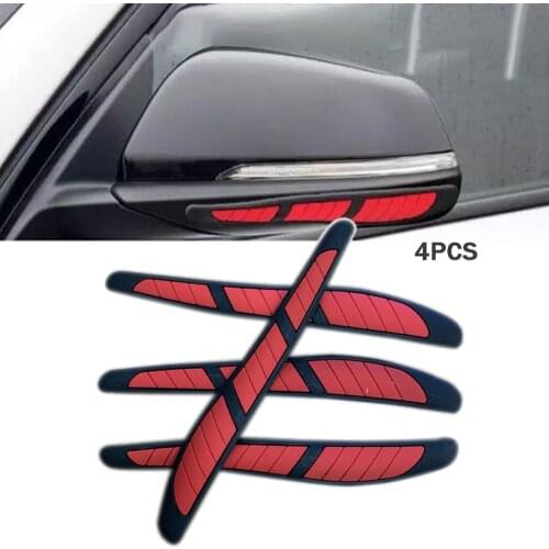 4PCS Red Car Door Edge Guard Strip Scratch Protector Anti-collision Trim Sticker Parts Accessories Car Accessories