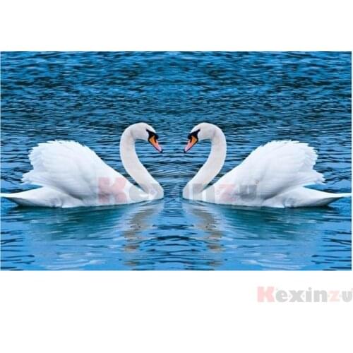5D DIY Full Square/Round Drill Diamond Painting "Animal Swan" Embroidery Mosaic Cross Stitch Wall Stickers Decor Gift SFD03