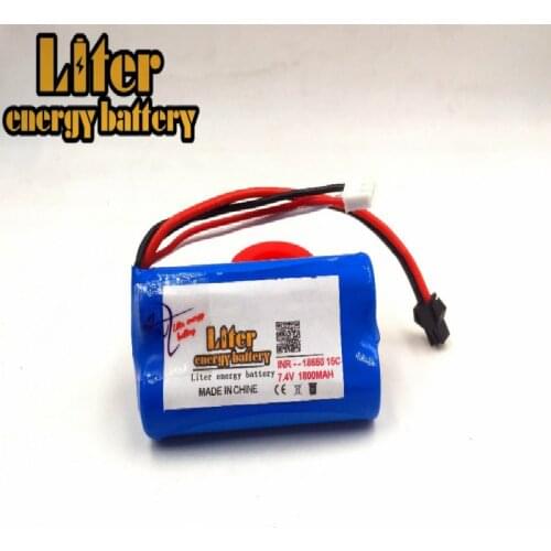 7.4V 1800mah 15c 18650 remote control helicopter power lithium battery 1800Mah rechargeable battery pack
