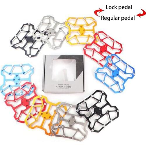 Bicycle Clipless Pedal Platform Adapters Cycling Shoes Cleats for SPD Road MTB Adapter Fit Selflocking Pedal Bike Accessories