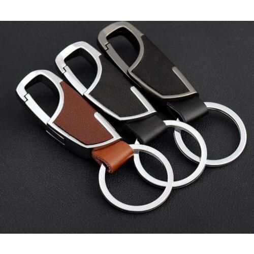 Car styling Metal Head layer cowhide key Chain case For Lada Priora Sedan sport Kalina Granta Vesta X-Ray XRay