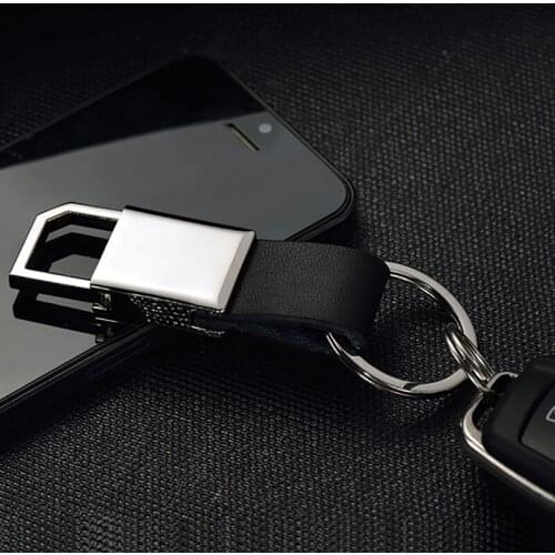 Keyring Keychain Genuine Leather Mens Simple Key Chains Holder Key for Car Accessories for VW logo High-End Texture Durable