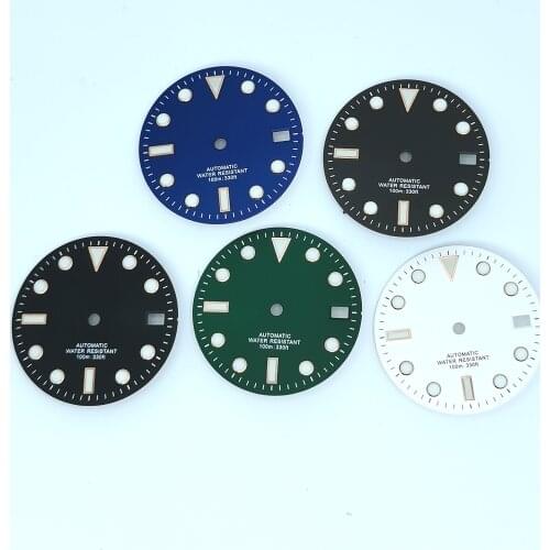 Watch Parts 28.5MM Dial Blue Luminous Fit MIYOTA 8215 ETA 2836 2824 2892 Mingzhu 2813 NH35 Automatic Movement