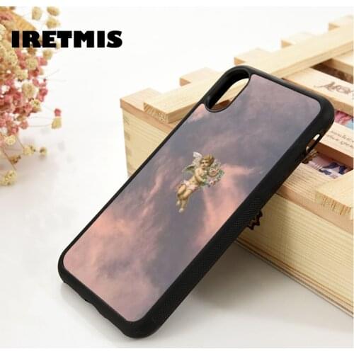 Iretmis 5 5S SE 6 6S TPU Silicone phone case cover for iPhone 7 8 plus X Xs 11 Pro Max XR Heavenly Celestial Winged Mini Angel