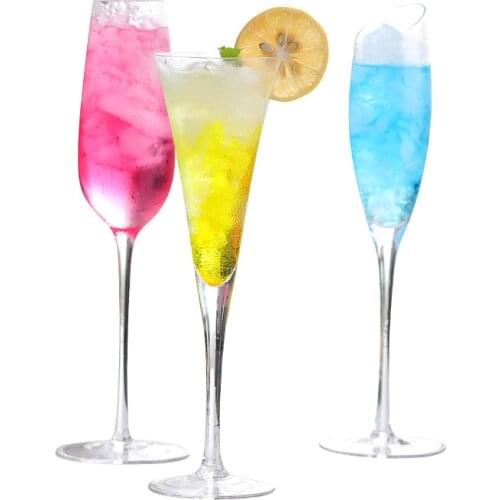 2Pcs/Set 100-220ml Exquisite Goblet Lead-Free Champagne Cup Hero Beauty Cocktail Glass Multi-Purpose Wine Glass Bar Set