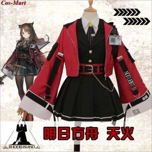 Hot Game Arknights Skyfire Cosplay Costume Lovely Combat Uniform Female Activity Party Role Play Clothing S-XL In Stock