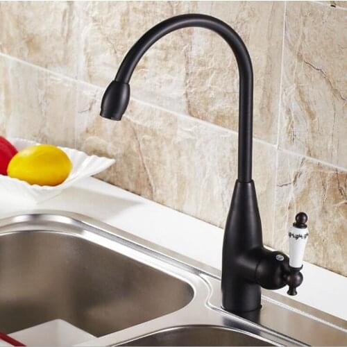 Kitchen Vidric Faucet European style retro faucet black bronze basin hot and cold faucet full copper pots faucet mixer taps