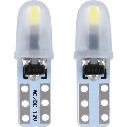 4-10Pcs T5 2SMD 3014 3020 Auto Car Dashboard Lights Reading Instrument Panel Lamp No Polarity Led Bulb White 12V DC