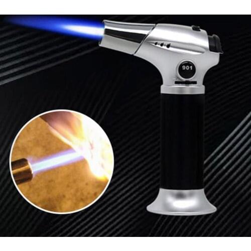 1PC Metal Flame Lighter Blow Torch Cooking Auto Ignition Heating Welding Gas Burner Outdoor Picnic BBQ Kitchen Torch Lighter