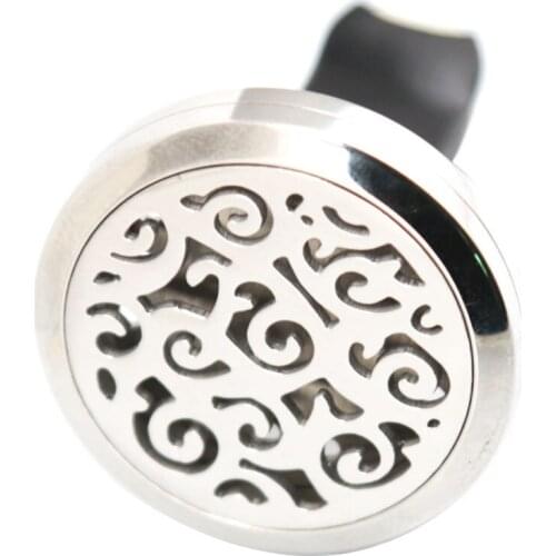 New Design New Arrive 30mm Diffuser 316 Stainless Steel Car Aroma Locket Essential Oil Car Diffuser Locket Free 50Pcs Pads