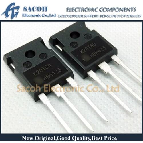 New Original 10PCS/Lot IKW20N60T K20T60 or SKW20N60 K20N60 20N60 TO-247 20A 600V Power IGBT Transistor