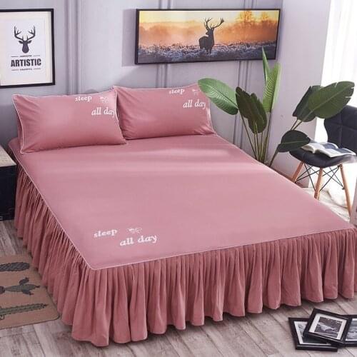 WOSTAR Nordic solid bed sheet cover bedspread summer soft comfort bedding set luxury home textiles single double queen king size