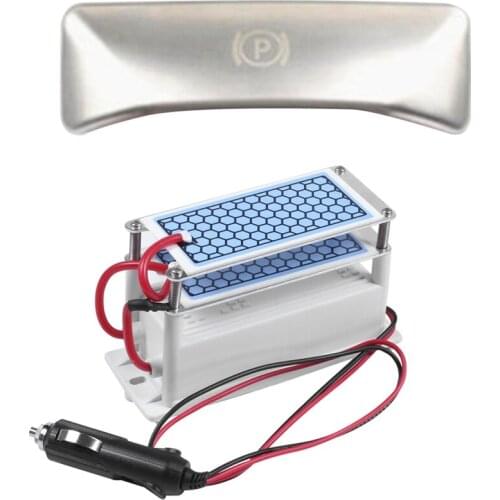 1 Pcs Ozone Generator Car 12V 10G Ceramic Plate Air Purifier & 1 Pcs P Button Foot Brake Release Switch Decoration
