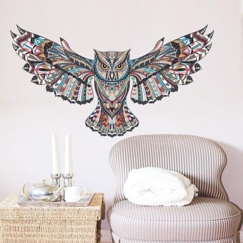 Northern europe creative owl simple modern wall sticker home Living room bedroom background 3d waterproof wall sticker DIY