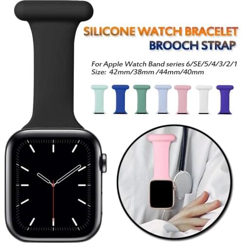 Silicone Nurse Strap for Apple Watch Band Series 6/5/4/3/2 Watch Bracelet Correa Wristband for iWatch Strap 38mm 42mm 40mm 44mm