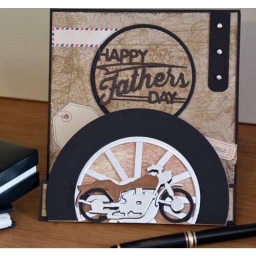 Happy Fathers Day Cutting Die Card Album Photo Making Scrapbooking Embossing Handmade Decoration Craft DIY Template Stencil