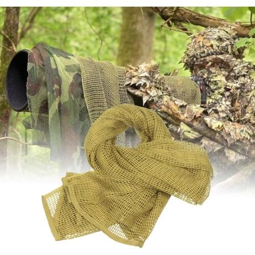 Military Camouflage Net Scarf Tactical Mesh Scarf Breathbale Sniper Face Veils Scarves For Camo Airsoft Hunting Neckerchief