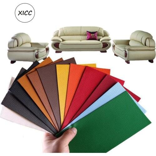 XICC 13 colors PU Fabric Self Adhesive Sticker Sofa Patches Fix Hole For Car Seat Leather Portfolio Repair Decoration Badges