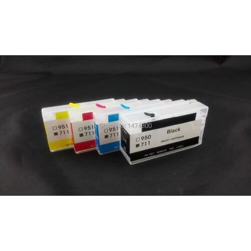 XIMO 2 sets of Empty refillable ink cartridge WITHOUT chips for HP711 suitable for Designjet T120 T520 printer,free postage