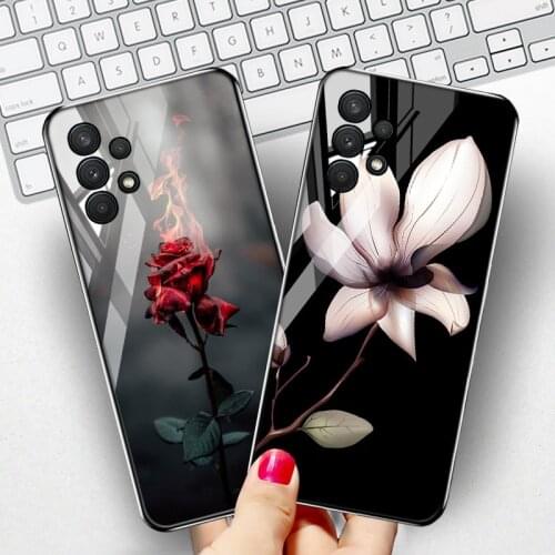 For Samsung A21S Case on Samsung A32 A51 A12 A31 A50 A52 A72 A42 A71 A02 Note10 Plus Tempered Glass Cover Galaxy S21 Ultra Coque