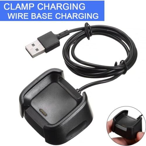 Holder Charger Compitable for Fitbit Versa Lite Smart Watch USB Charging Cable Clip Dock Stand Holders Chargers Accessories