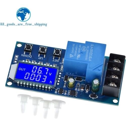 TZT DC 6-60v 30A Storage battery Charging Control Module Protection Board Charger Time Switch LCD Display XY-L30A