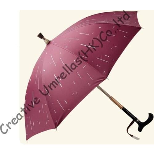 Self-defense crutch umbrellas,old mans unbreakable umbrellas,certificate approved,detachable brass shaft,100%Formosa taffeta