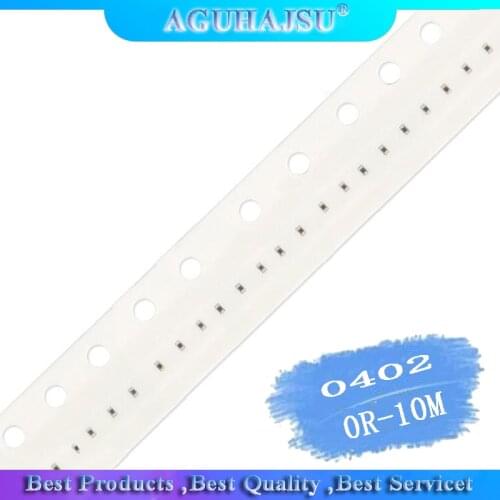 100pcs 0402 5% SMD resistor 0R ~ 10M 1/16W 0 1 10 100 150 220 330 ohm 1K 2.2K 10K 100K 0R 1R 10R 100R 150R 220R 330R 1M 4.7K