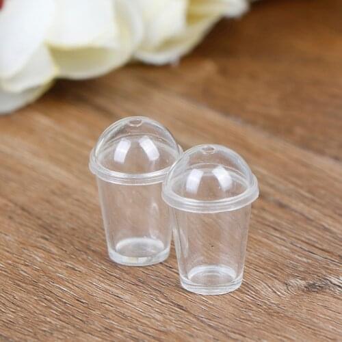 2Pcs/lot Miniature Cup With Milk Cups Food Drink Beverage Toy Milk tea Doll House Decoration
