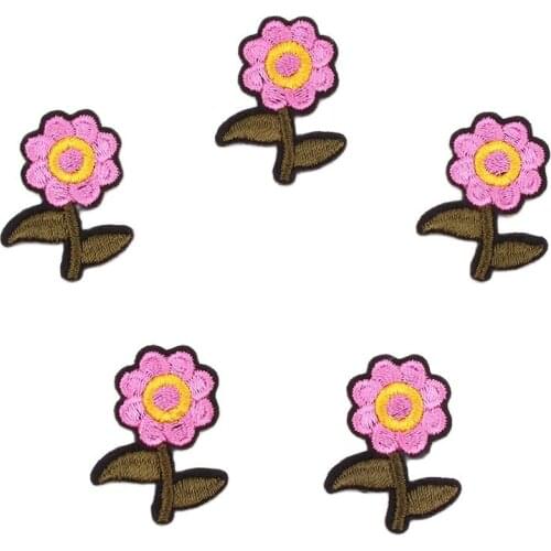 20pcs/lot Mini Flower Patch for Girls Clothes Ornaments Embroidered Small flower patch DIY Shirt Dress Stickers Sewing Appliques