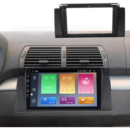 9inch 10inch front plastic housing for BMW 5 series X5 E53 car radio front plastic frame with full set cables plugs