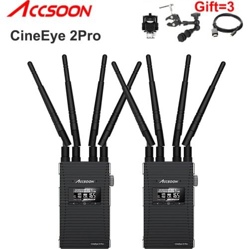ACCSOON CineEye 2 Pro Wireless Transmitter receiver 2.4-5Ghz Dual Channel Transmission 1080P-HDMI Monitor System 2Pro for Camera