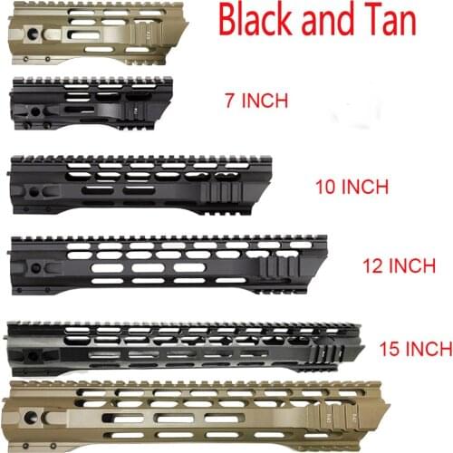 AEG M4 M16 AR15 7 10 12 15-Inch Free-Floating M-Lock Four-Ttrack Wood Guard Picatinny Rail For Hunting With Steel Barrel Nuts