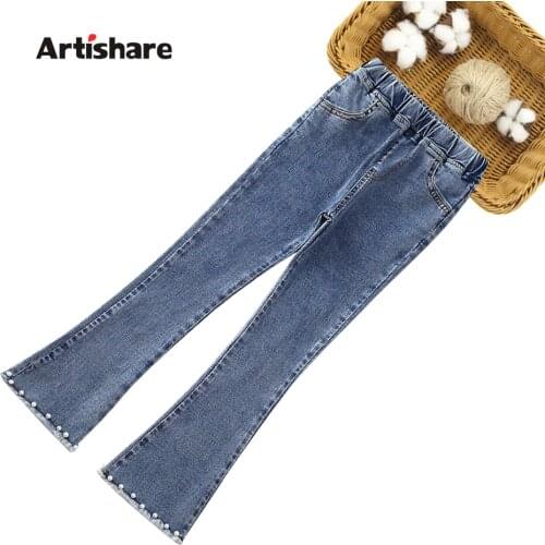 Jeans Girl Solid Color Girl Child Jeans Spring Autumn Jeans Kid Casual Style Childrens Jeans Clothes 6 8 10 12 14