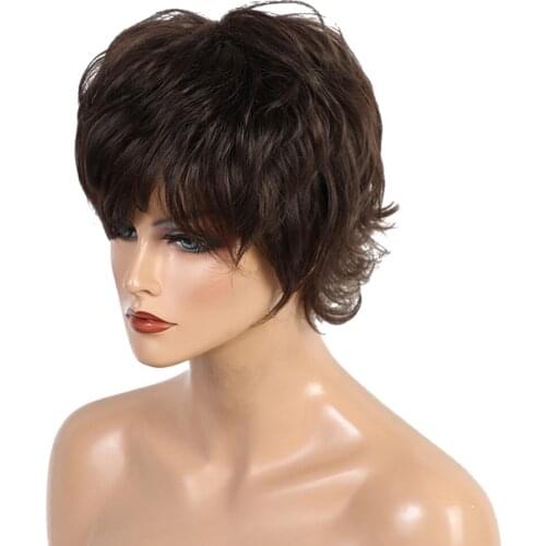 Elegant Resistant Short Wigs Straight Daily Party Wig 10 Inch For Women